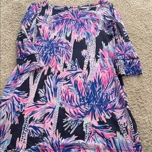 Lilly Pulitzer Pink and Blue Tropical Dress